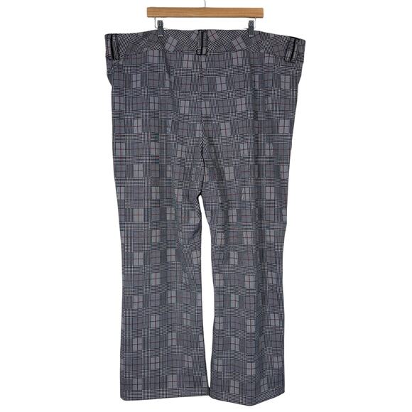 NWT Torrid Bootcut Pants Womens 28T Black White Plaid High Rise Dark Academia - Picture 7 of 10